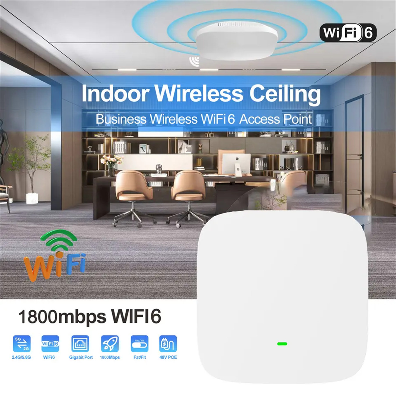 Dual band gigabit ceiling mounted AP PoE powered wall mounted wireless Indoor AP-01 (5)